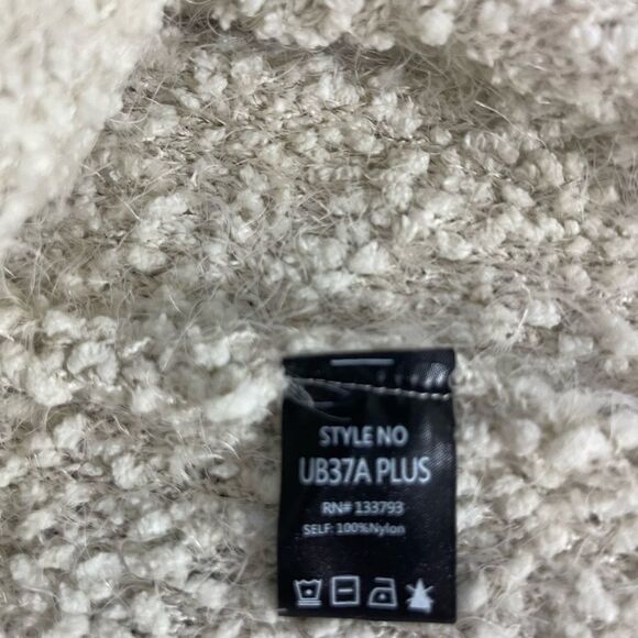 OFF white Alpaca Mohair Look Knit Cardigan - Picture 12 of 13